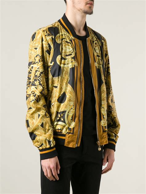 men versace bomber jacket|Versace windbreaker jacket.